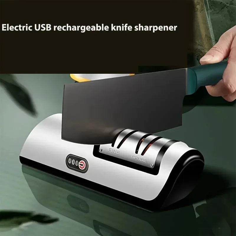 Afilador de Cuchillos Eléctrico de Cocina, Multifuncional Automático Profesional de 4 Velocidades, Accesorios de Cocina