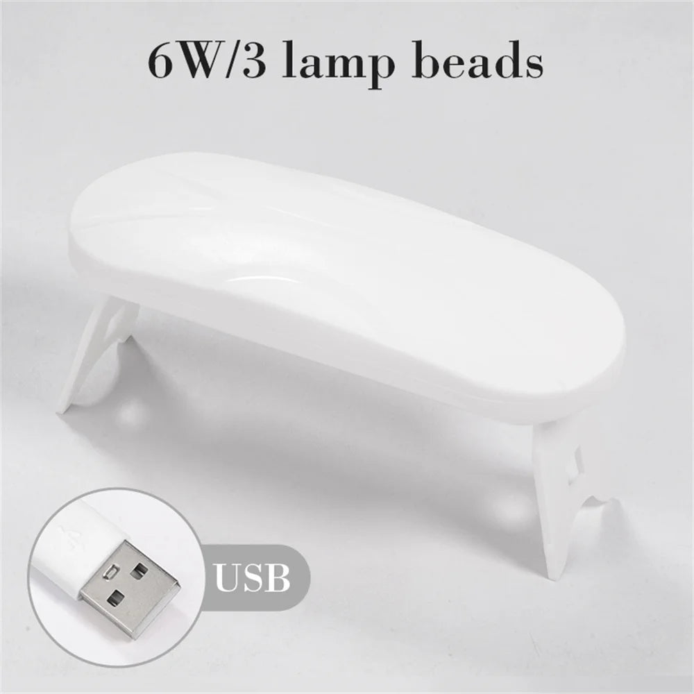 LINMANDA Mini Nail Dryer Lamp 6W LED UV Portable Nail Dryer Curing Lamp Light for Gel Based Polish with 45s/60s Timer Setting