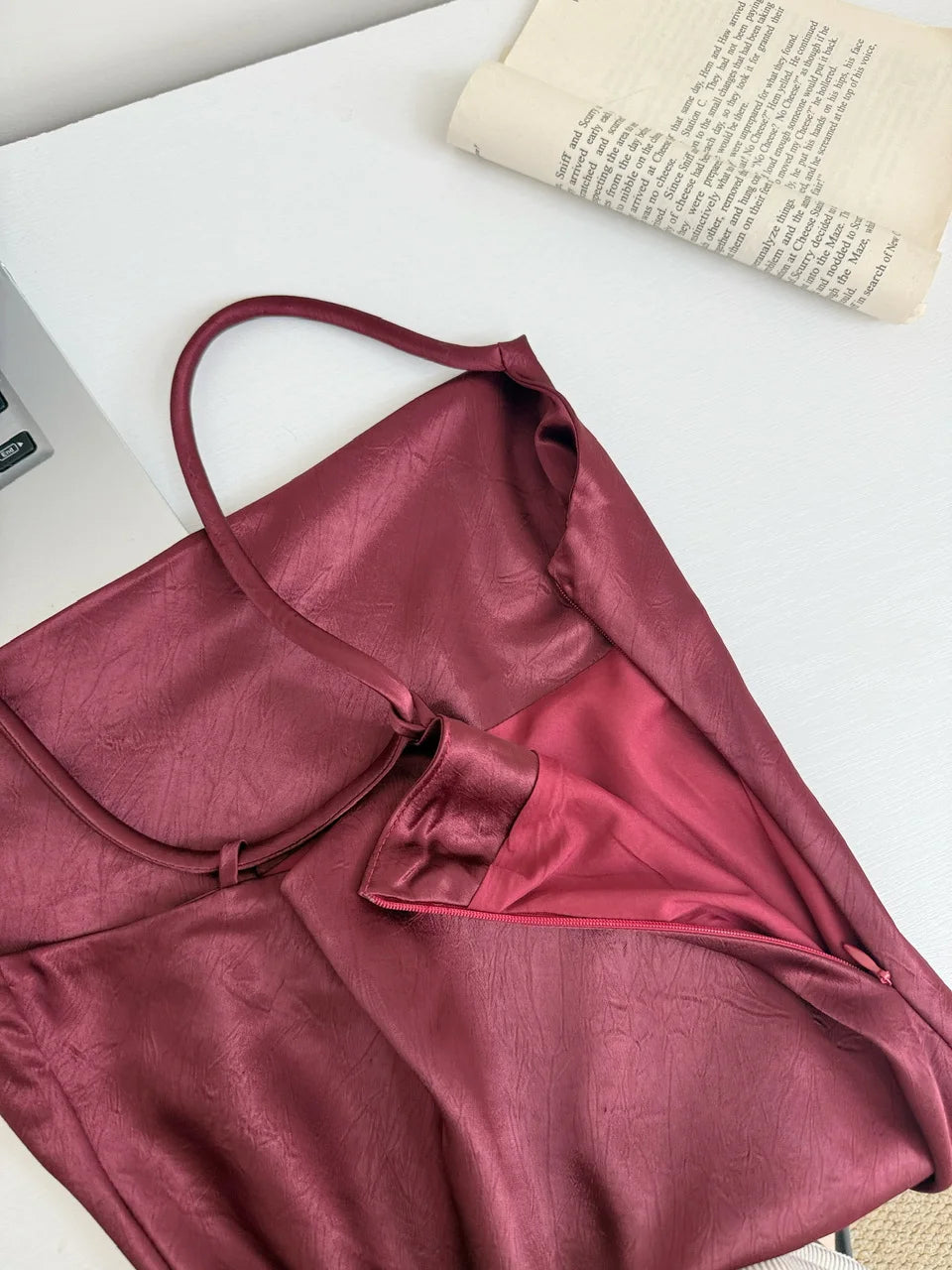 Women's Summer Sexy Swinging Collar Sheen Acetate Slim Long Dress Lady Sleeveless Strap Solid Color Satin Holiday Party Dress