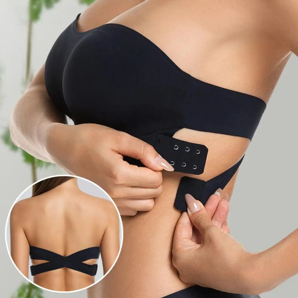 Wireless Strapless Bra Women Strapless Bra Strapless Bra for Women Padded Wireless Bandeau Tube Top Non-slip Crossover Side
