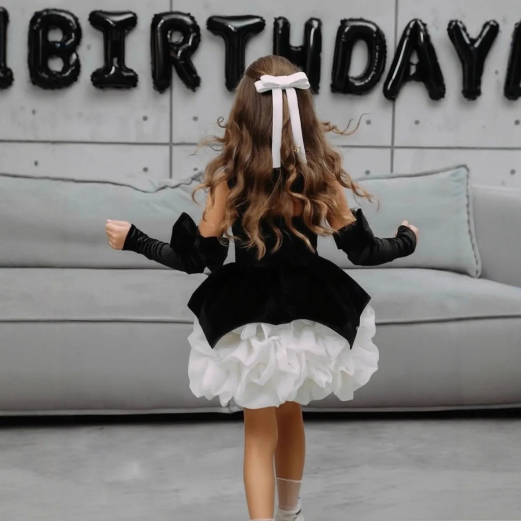 Luxe Velvet Girls Birthday Dress