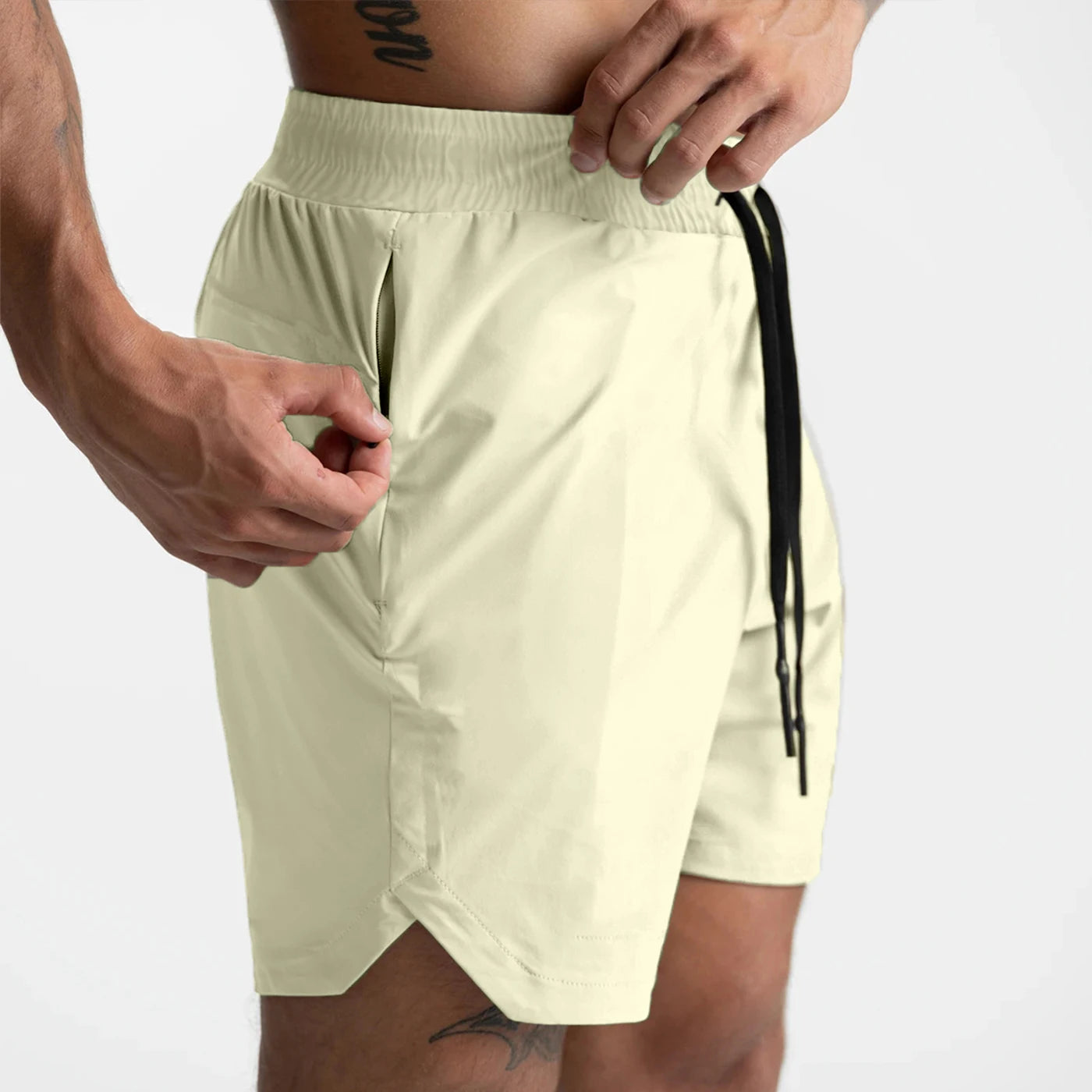 Pantalones cortos de correr de secado rápido American Fifth para hombre, ligeros, de una sola capa, cómodos para entusiastas del fitness