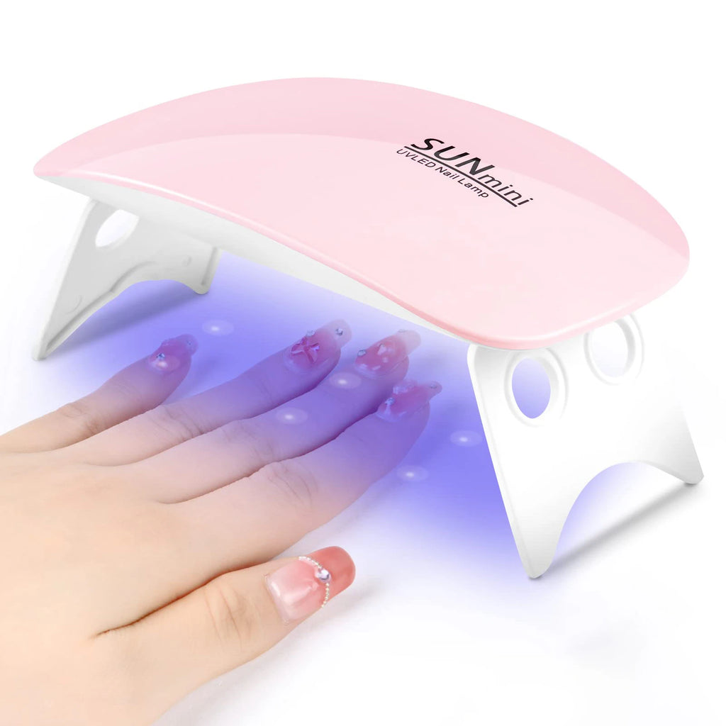 LINMANDA Mini Nail Dryer Lamp 6W LED UV Portable Nail Dryer Curing Lamp Light for Gel Based Polish with 45s/60s Timer Setting