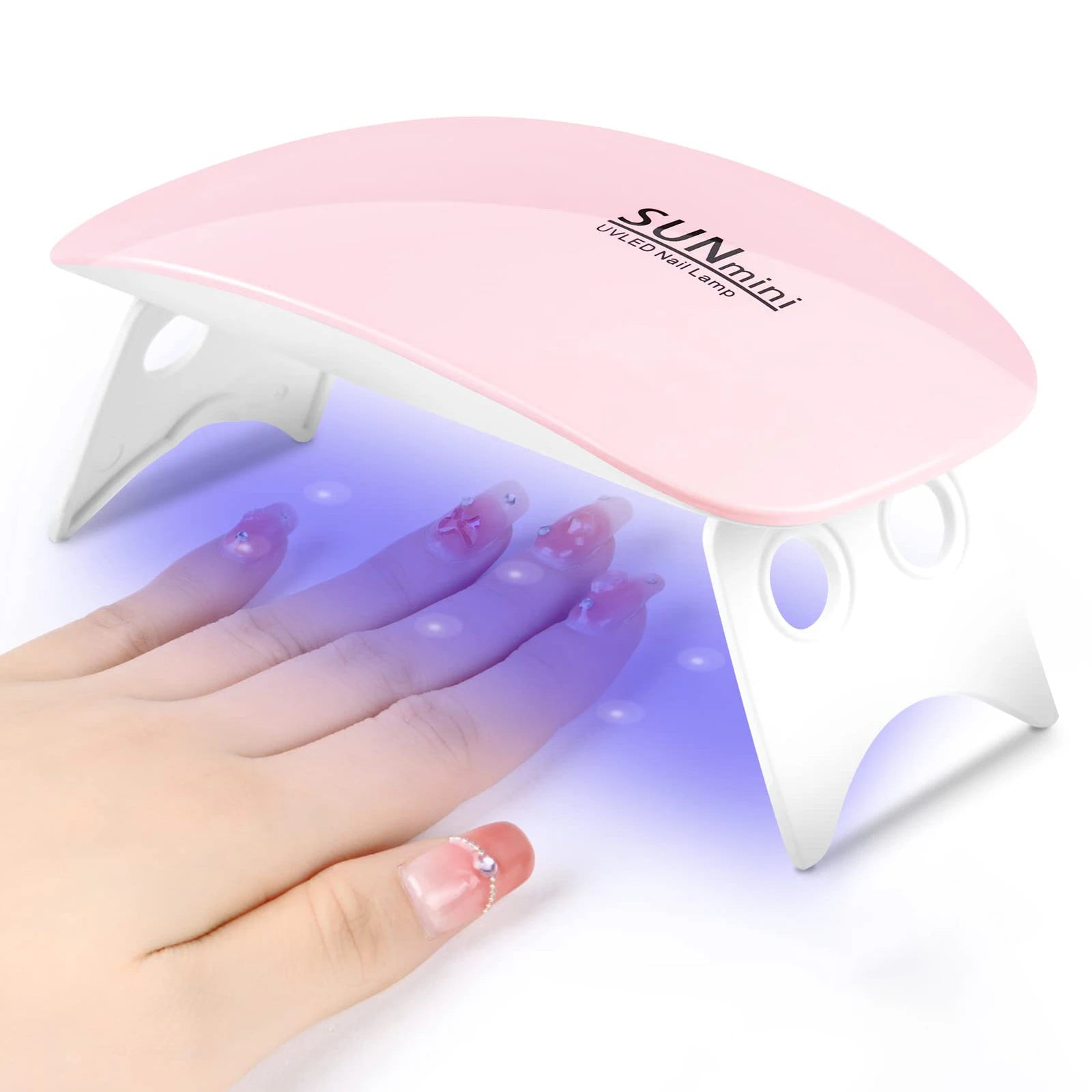 LINMANDA Mini Nail Dryer Lamp 6W LED UV Portable Nail Dryer Curing Lamp Light for Gel Based Polish with 45s/60s Timer Setting