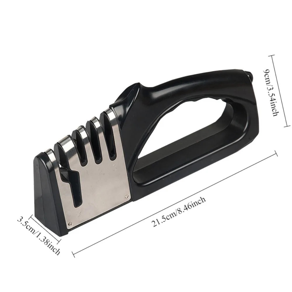 4-in-1 Kitchen Knife Sharpener - Portable Non-Slip Sharpening Tool