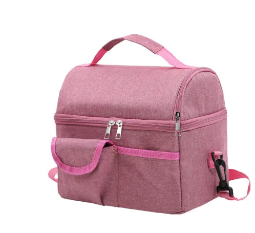 Bolsa de almuerzo reutilizable térmica aislada para mujeres y hombres, multifuncional, 8L, nevera y calentador, fiambrera a prueba de fugas e impermeable