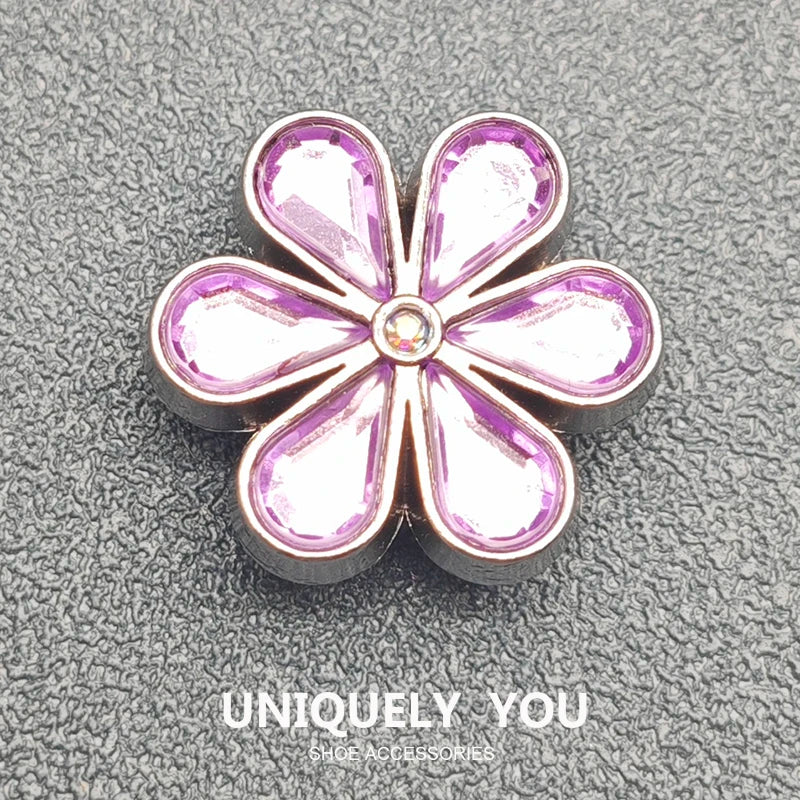 Shoe Charms Shoe Decoration Diy Metal Pony Rainbow Diamond Butterfly Heart Texture Advanced Fashion Decorations For Cross Shoes