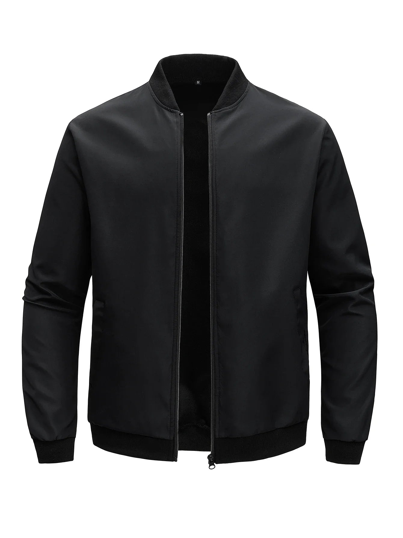 2024 Spring And Autumn New Baseball Collar Short Loose Solid Color Jacket Men'S Business Casual Thin Coat Trend
