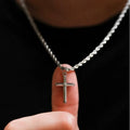Men'S Cross Pendant Necklace Fashion Metal Pendant Accessory Jewelry