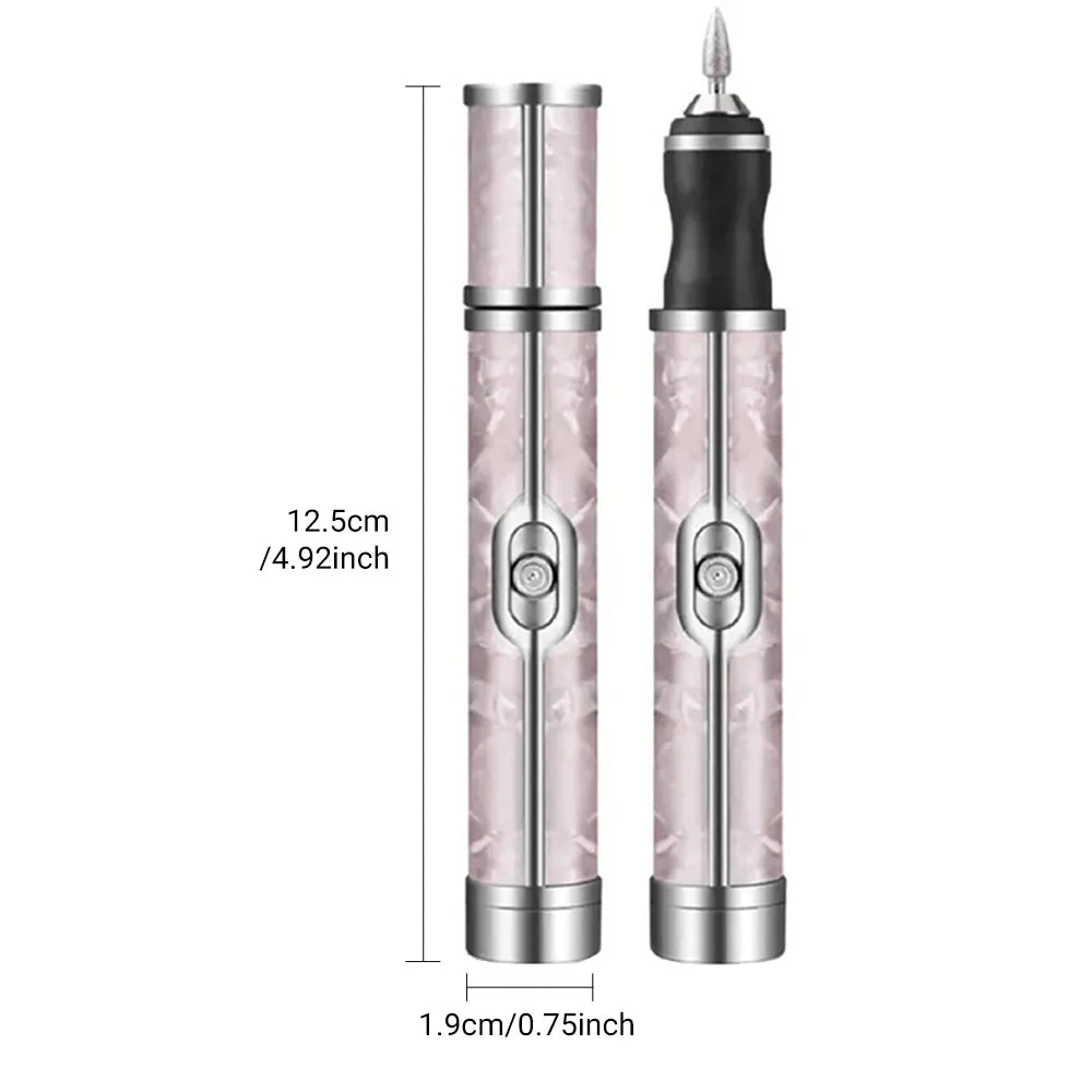 LINMANDA Rechargeable Electric Nail Grinder Nail Polishing Machine Portable Mini Electric Driil Pedicure Kit for Home Salon