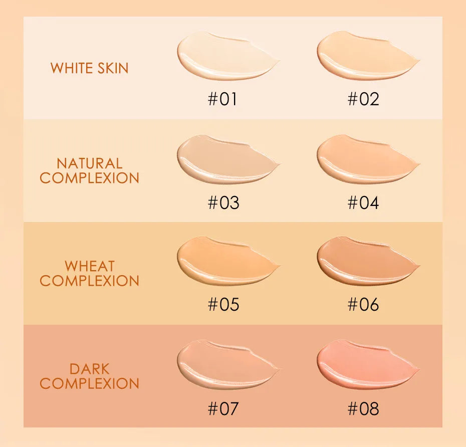 Focallure Base Face Liquid Foundation Cream Full Coverage Concealer Oil-Control Moisturizing Foundation Cream Makeup For Women'S