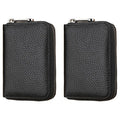 Unisex Minimalist RFID Blocking Card Holder Wallet With Zipper Coin Pocket Slim Credit Card Case For Men Women Small Purse