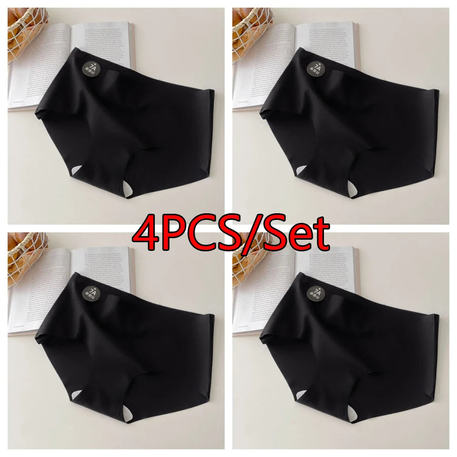 Premium Silk Seamless Panties For Women Set Of 4 Soft Lightweight Underwear M XL Breathable Comfort