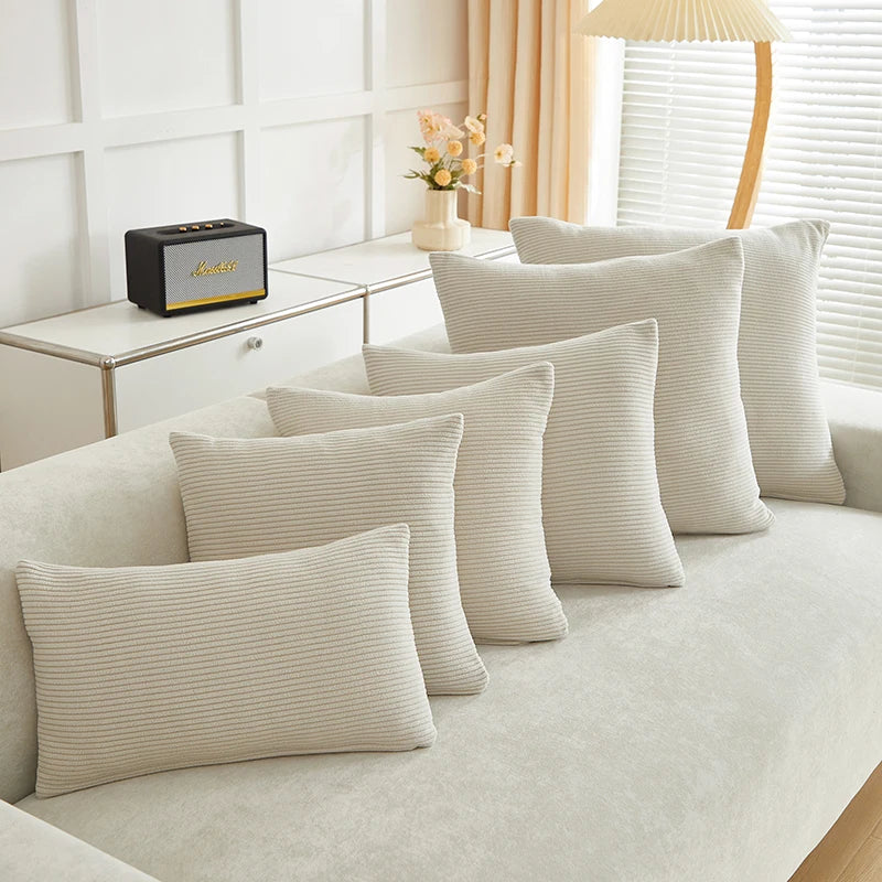 Soft Stripted Jacquard Throw Pillow |Home Decor