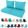 2 Set Outdoor Deep Seat Cushion 25.6x25.6 Lake Blue