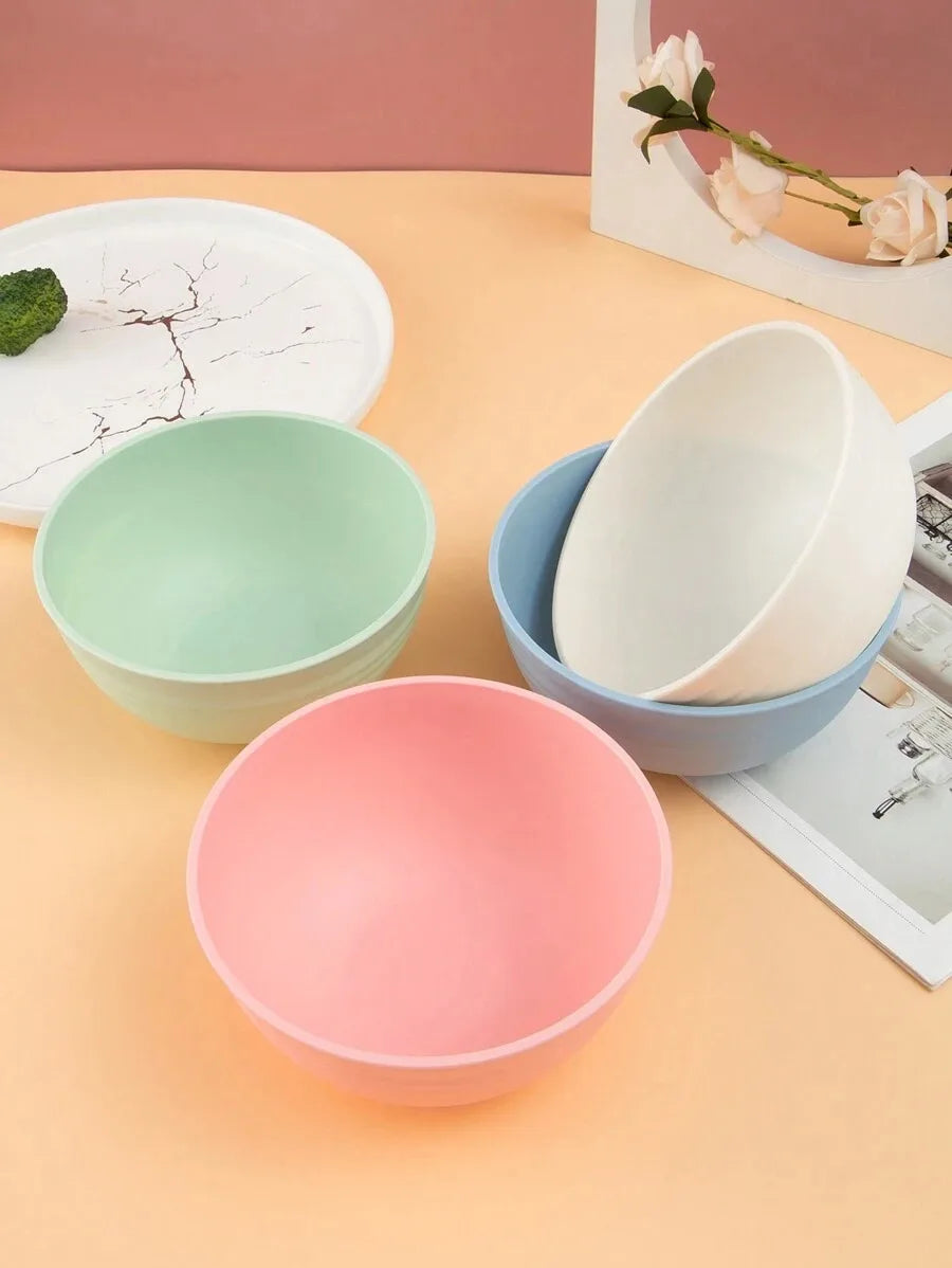 4/16/32pcs Reusable, Plastic Cutlery Set, Dinner Plate/Dessert Plate/Cereal Bowl/Cup, for Home, Birthday Party