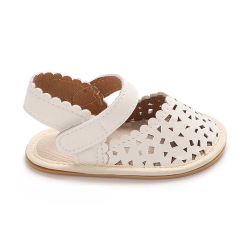 0-18M Baby Girls Summer Fashion Classic Minimalist Hollow Sandals Anti-Slip Casual Walking Shoes