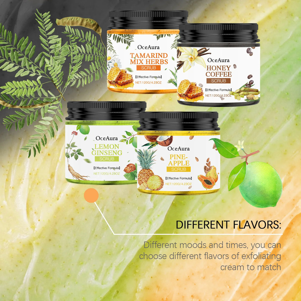 Body Scrub Cream for Bath Shower Deep Cleaning Whitening Exfoliation Chicken Skin Removal Melanin Repair Brighten Peeling Lotion