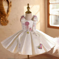 Dreamy Vow D223 Cute Flower Girl Dress Crystal Satin Princess Kids Fomal Gown for Wedding Birthday Festival Party Pageant