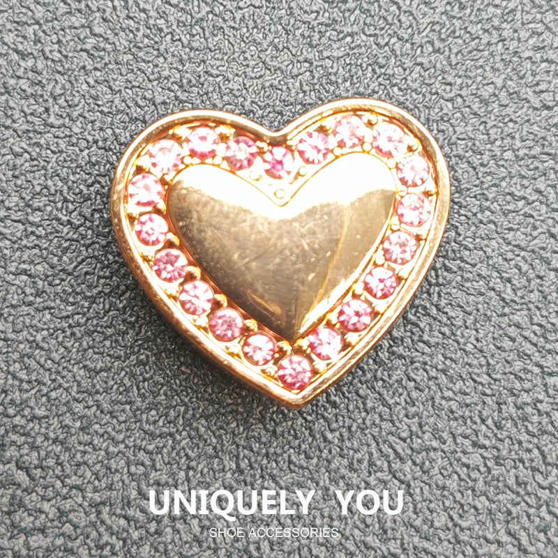 Shoe Charms Shoe Decoration Diy Metal Pony Rainbow Diamond Butterfly Heart Texture Advanced Fashion Decorations For Cross Shoes