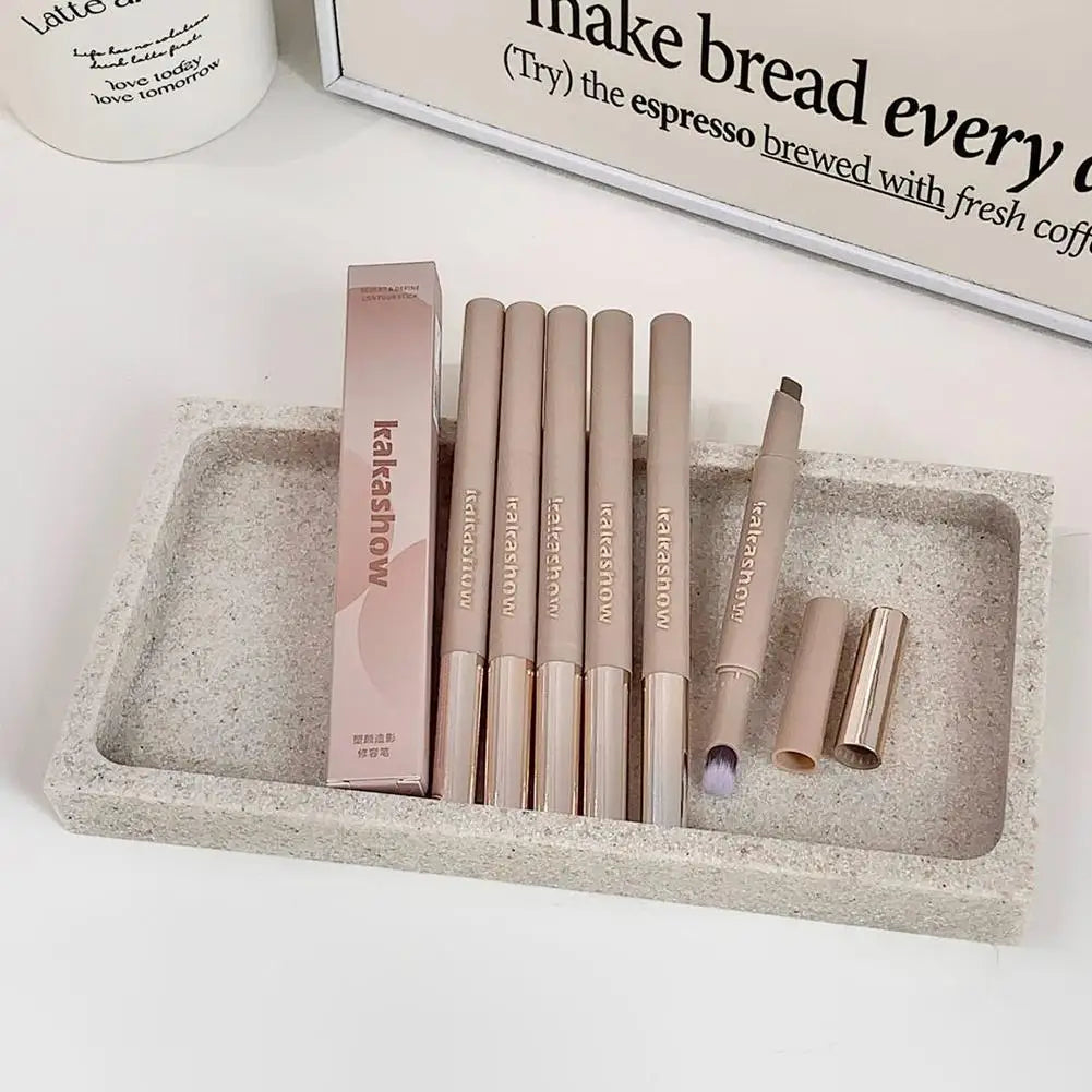 2in1 Contouring Pen With Brush Facial Contour Stick Makeup, Neutral Bronzer Makeup Sticks, 3D Contouring Stick For Face Body