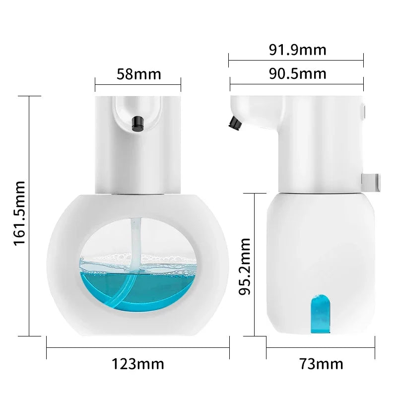 Dispensador automático de jabón 2025 de 420 ml, dispensador de espuma, sensor táctil, dispositivo de lavado de manos con carga USB, montado en la pared