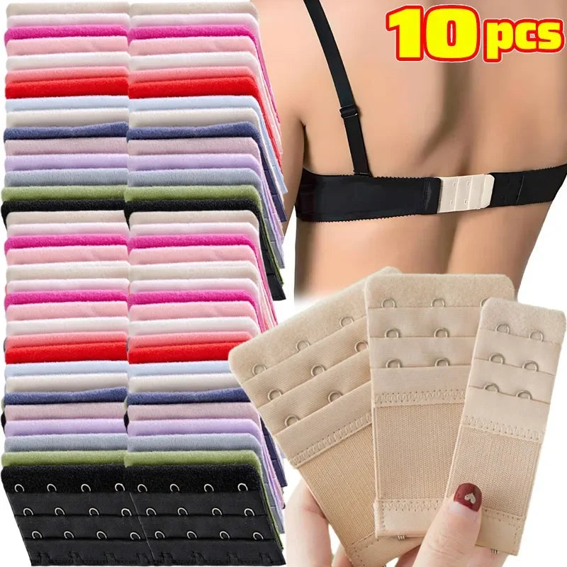 1/10Pcs Bra Extender For Women'S'S Elastic Bra Extension Strap Hook Clip Expander Adjustable Belt Buckle Intimates Accessories