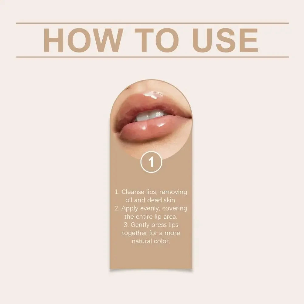 Color Changing Lipstick With Gold Flecks Moisturizing High Shine Fade Lip Line Lip Gloss Non Greasy Non-stick Hydrating Lip Balm