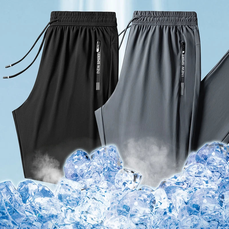 Breathable Men's Pants Sweatpants Quick Dry Pants Men Spring Summer Sports Trousers Elastic Waist Joggers Running Tracksuit XXXL