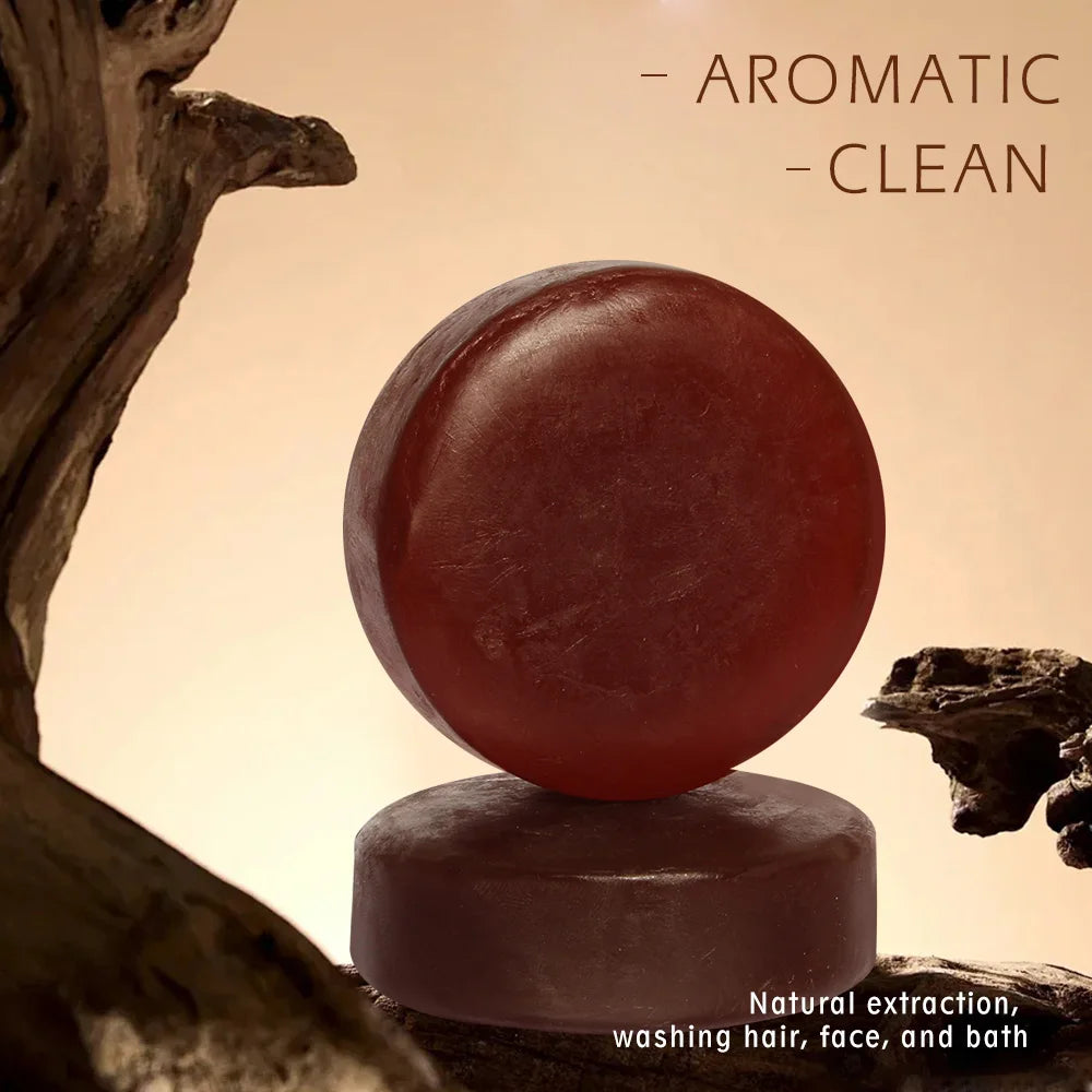 Sandalwood & Agarwood Handmade Soap 2-Pack – Gentle Cleansing Plant Essential Oil Fragrance Body Soap
