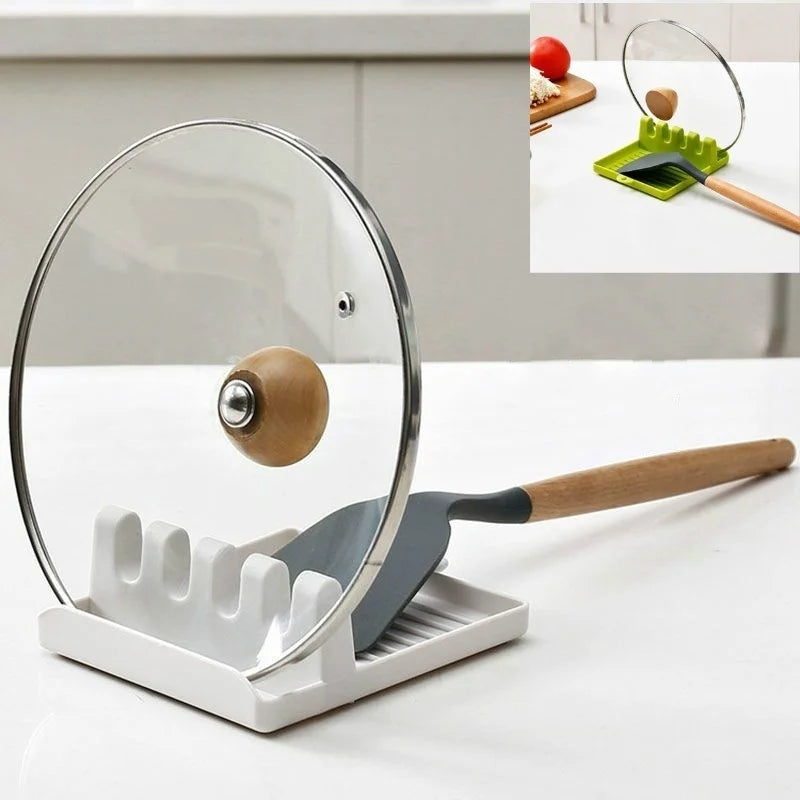 Soporte de cucharas de cocina, estante organizador de tenedores y espátulas de plástico, soporte antideslizante para palillos y cucharas