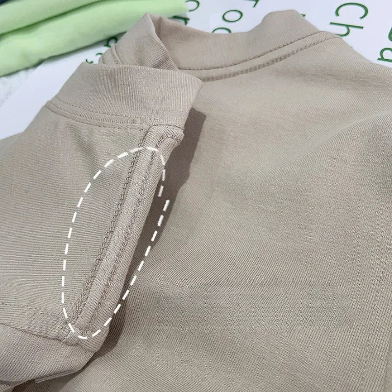 Kids Solid Color Cotton T-Shirt 2026 Spring Summer New Boys Girls Round Neck Short Sleeve Basic Tops Children Casual Tees