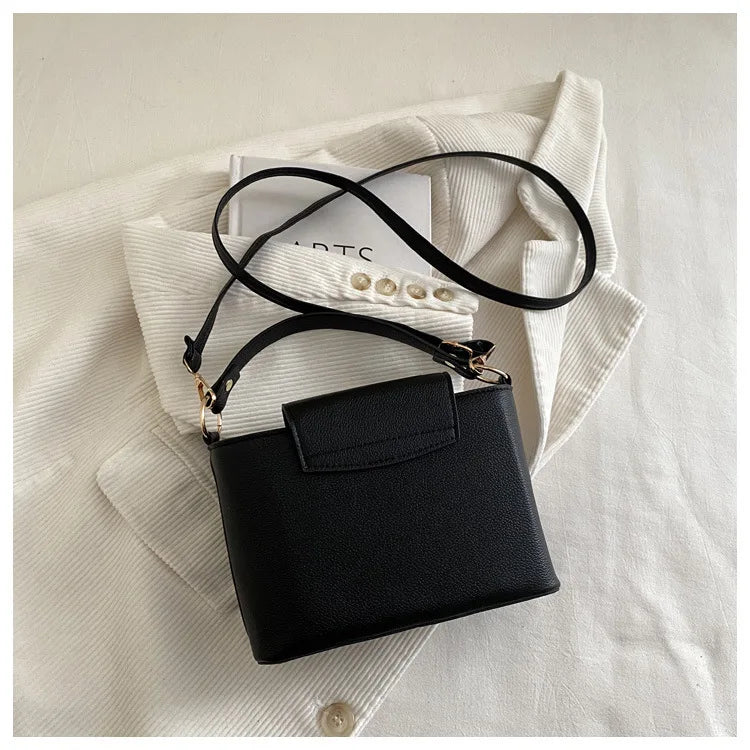 Minimalist Square Shoulder Bag - Women's PU Crossbody Handbag