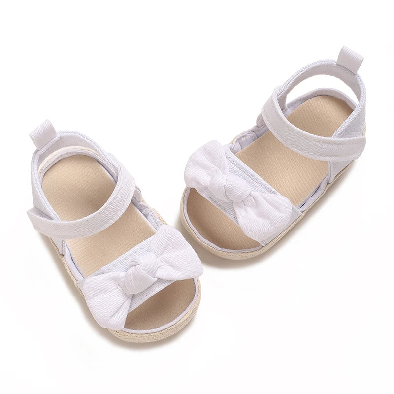 Summer Girls Baby Shoes Fashionable and Cute Casual Sandals Soft Cloth Sole Comfortable and Lightweight Walking Shoes