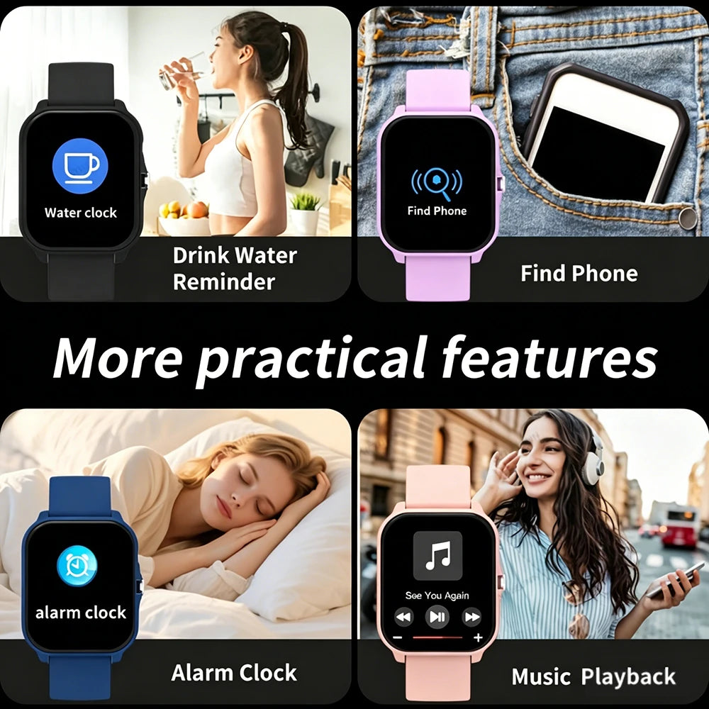 2026 New Smartwatch, 1.83-inch HD Full Touchscreen, Supports Calls/Message Notifications, Multiple Sports Modes, Music Playback