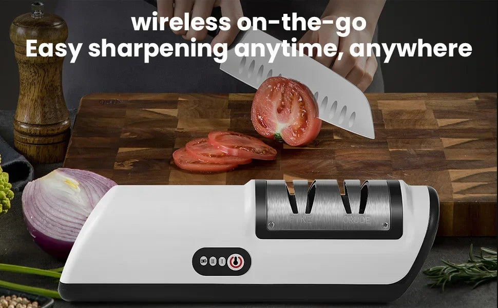 Afilador de Cuchillos Eléctrico de Cocina, Multifuncional Automático Profesional de 4 Velocidades, Accesorios de Cocina