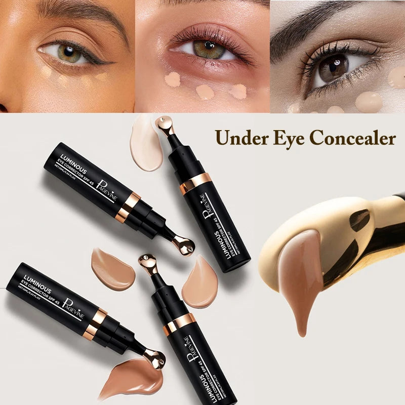 4 Color Luminous Eye Concealer Concealer Brightens Conceal,Dark Circles Under The Eyes,Concealing Makeup Liquid Concealer