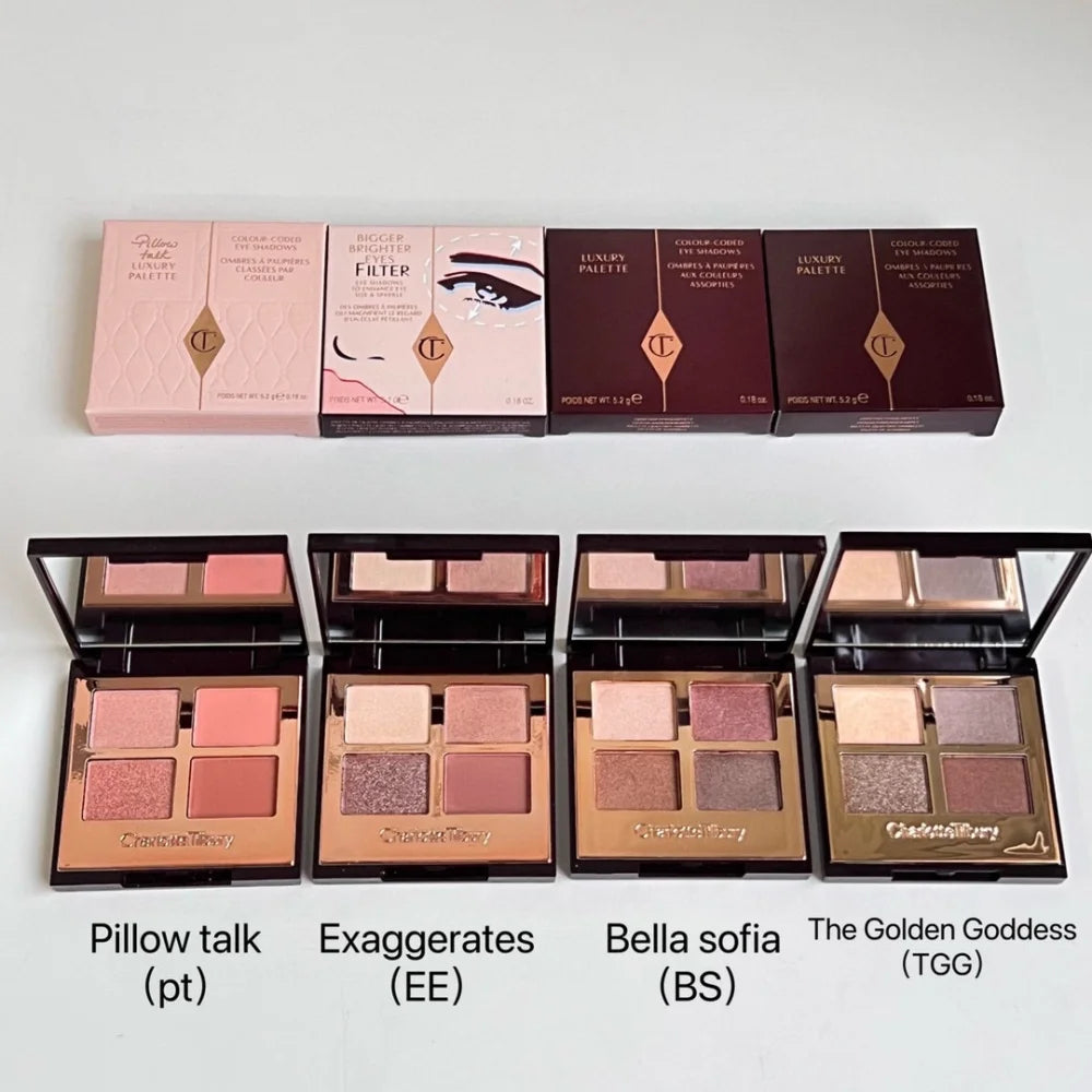 Charlotte Tilbury Eye Shadow 4-colors 6-colors 7-colors 9-colors Super Nudes Easy Eye Push Up Lashes Lasting Natural Cosmetics