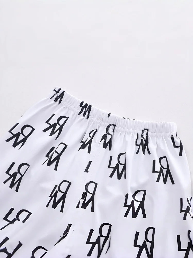2026 Summer New Style Children'S Boys' Suit Casual Fashion Trendy Stylish Two-Piece Set Short-Sleeve Top Trendy