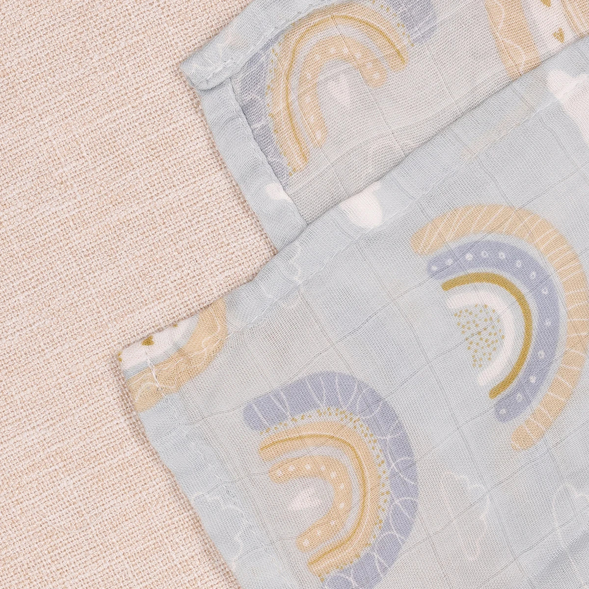 HappyFlute Bamboo Muslin Burp Cloth Set – 5 Pack