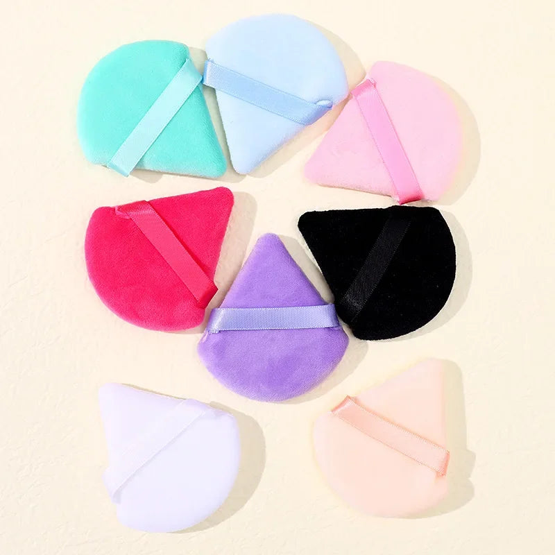 Velvet Cosmetic Powder Pufff Makeup Sponge Puff Dry Use Triangle Makeup Puff Women'S Soft Smooth Beauty Washable Face Makeup Tools