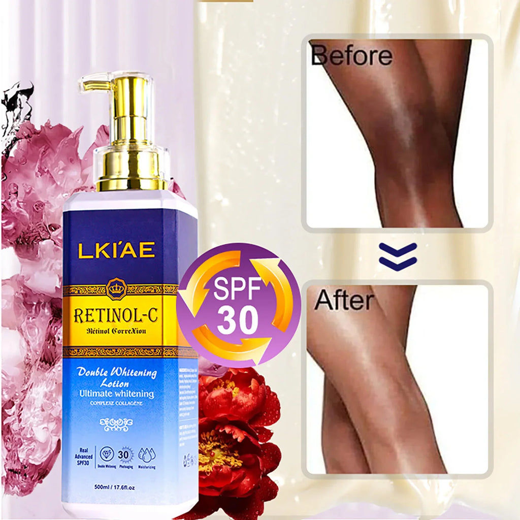 LKIAE Advanced Retinol Double Whitening Skin Care Set, Deeply Moisturizing, Clean Skin, Reduce Wrinkles, Stains, Dark Spots
