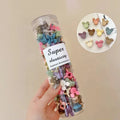 50PCS/Box Cute Cartoon Princess Girl Hairpins Colorful Flower Mini Hair Claws Kids Headwear Hair Accessory for Girl
