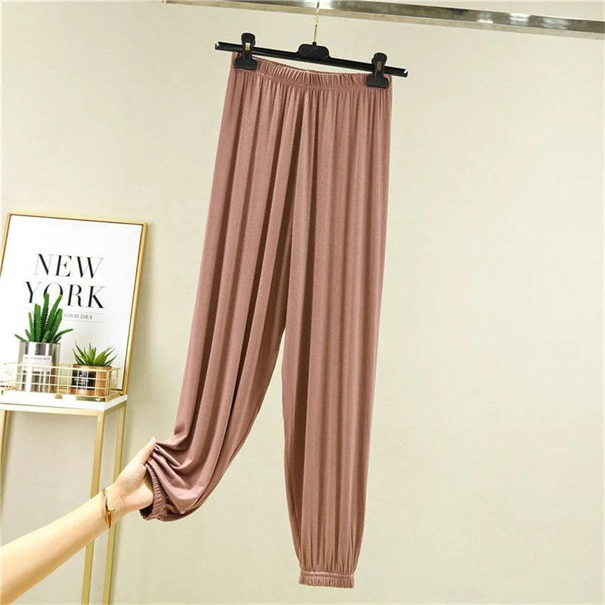 Women's Modal Harem Yoga Pants - High Waist Loose Casual Pants