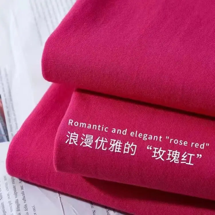 Unisex Short Sleeve T-Shirt - 100% Cotton Round Neck Loose Tee Purple