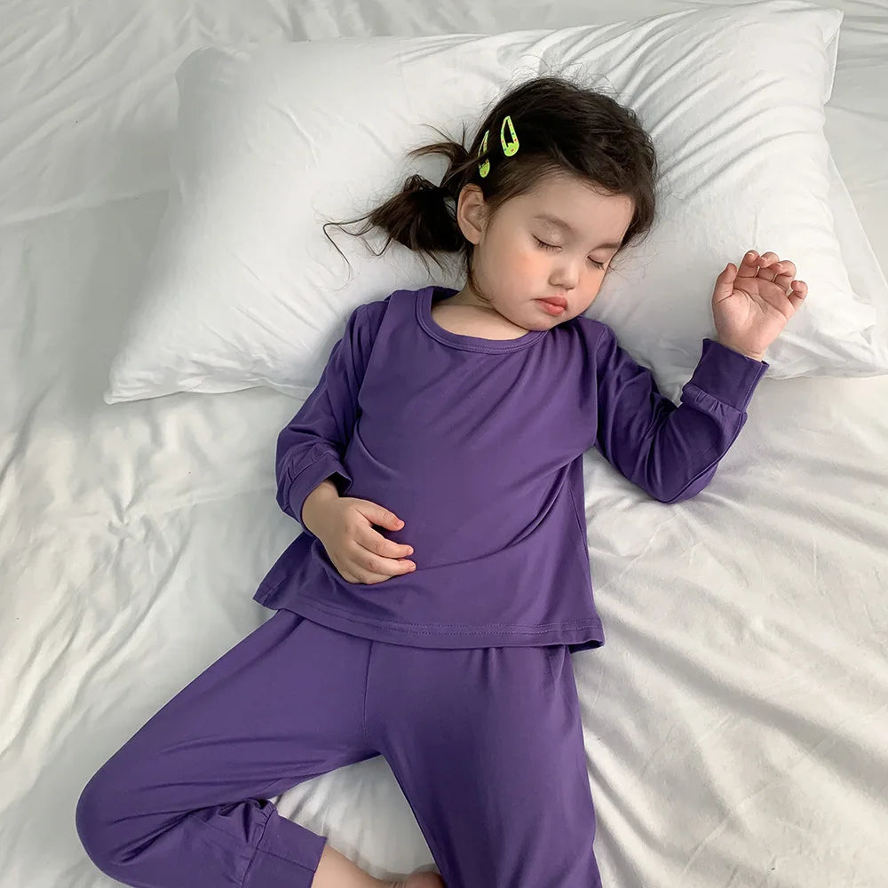 Kids Unisex Cotton Pajama Set - 2-Piece Sleepwear for Ages 1-8 Years
