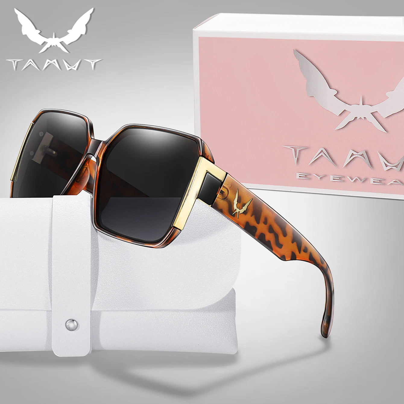 Fashion Sunglasses for Women Casual Square Shades with UV Protection for Daily wearing, Fishing, Driving, Golf, Travel With Box