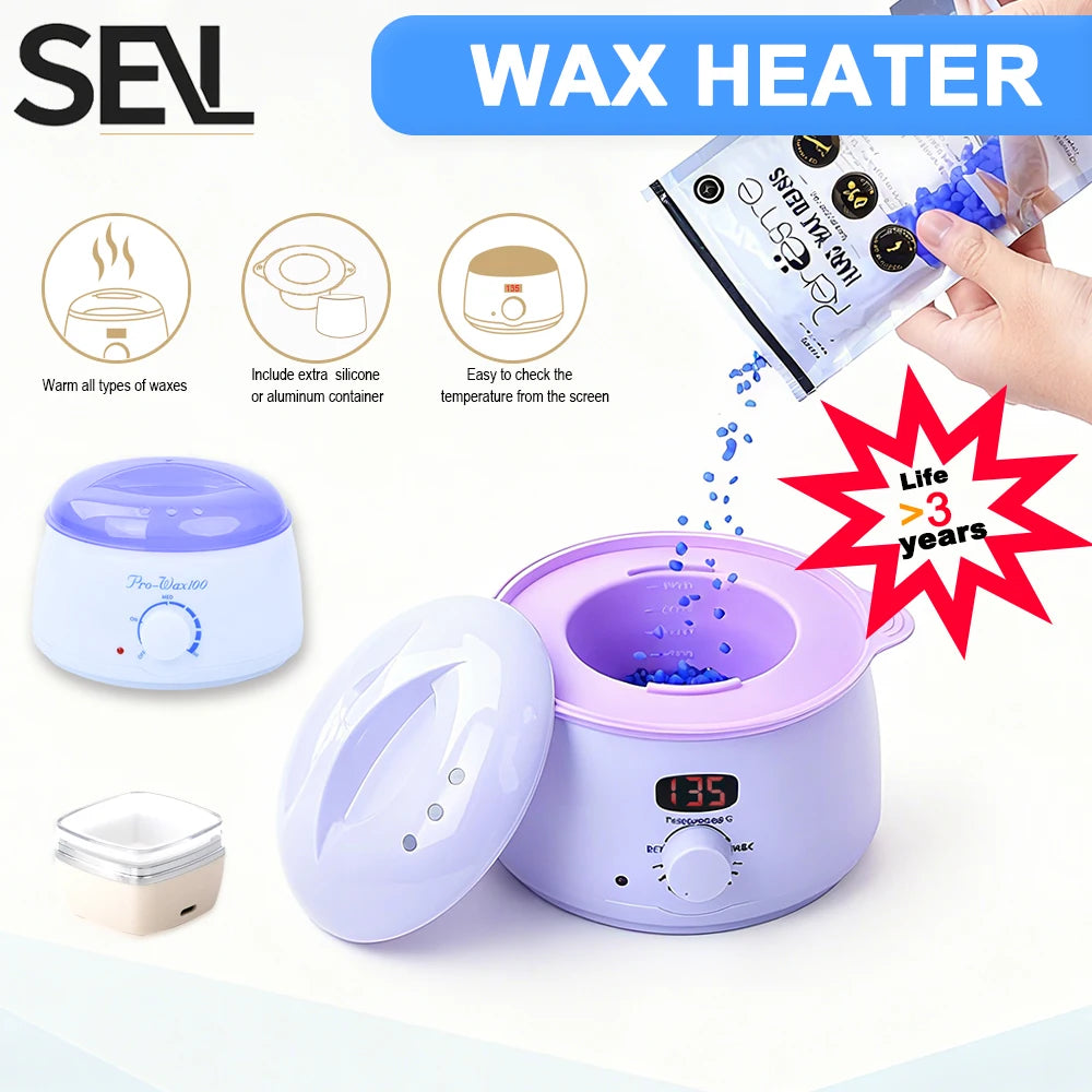 500ML Wax Heater with Wax Melting Pot Paraffin Heater Suitable for Full-Body Hair Removal for Men and Women USB Wax Warmer set