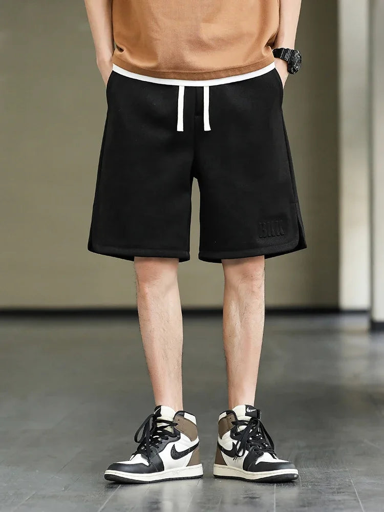 2024 New Summer Men's Shorts Drawstring Baggy Sweatshorts Male Wide Short Pants Sweatpants Streetwear Plus Size 8XL