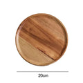 2026 New 15/20/25cm DIY Thinking Wooden Plate Round Tea Wooden Dining Plate Snack Bread Dried Fruit Plate